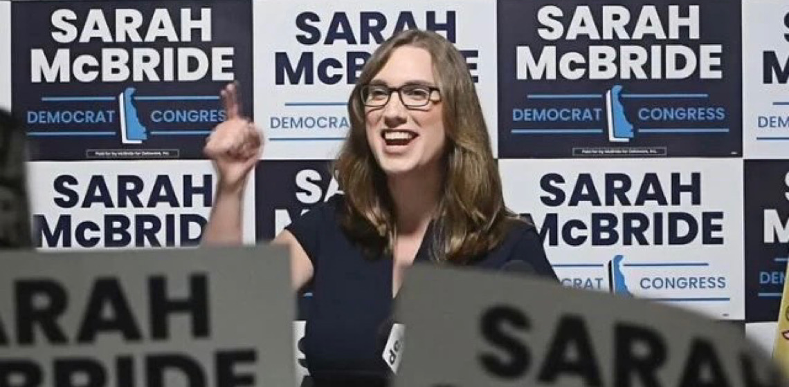 Sarah McBride se torna a primeira congressista trans eleita nos Estados Unidos