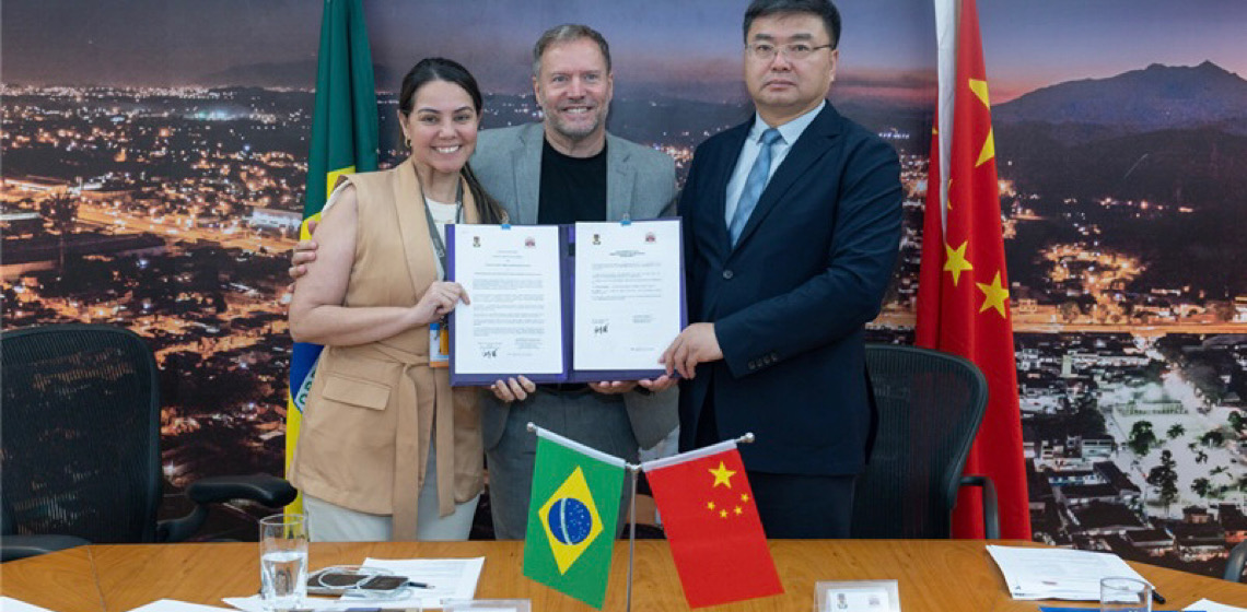 Distrito chinês e cidade brasileira assinam memorando de amizade e cooperação