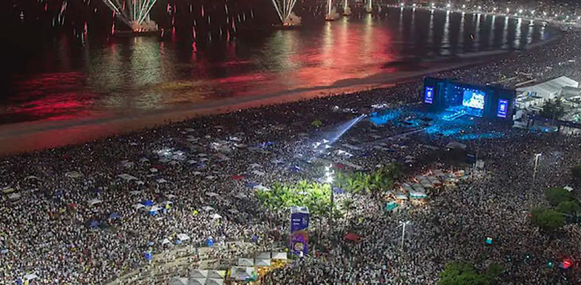 Réveillon de Copacabana receberá seis navios de cruzeiro e 300 barcos 